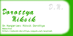 dorottya miksik business card